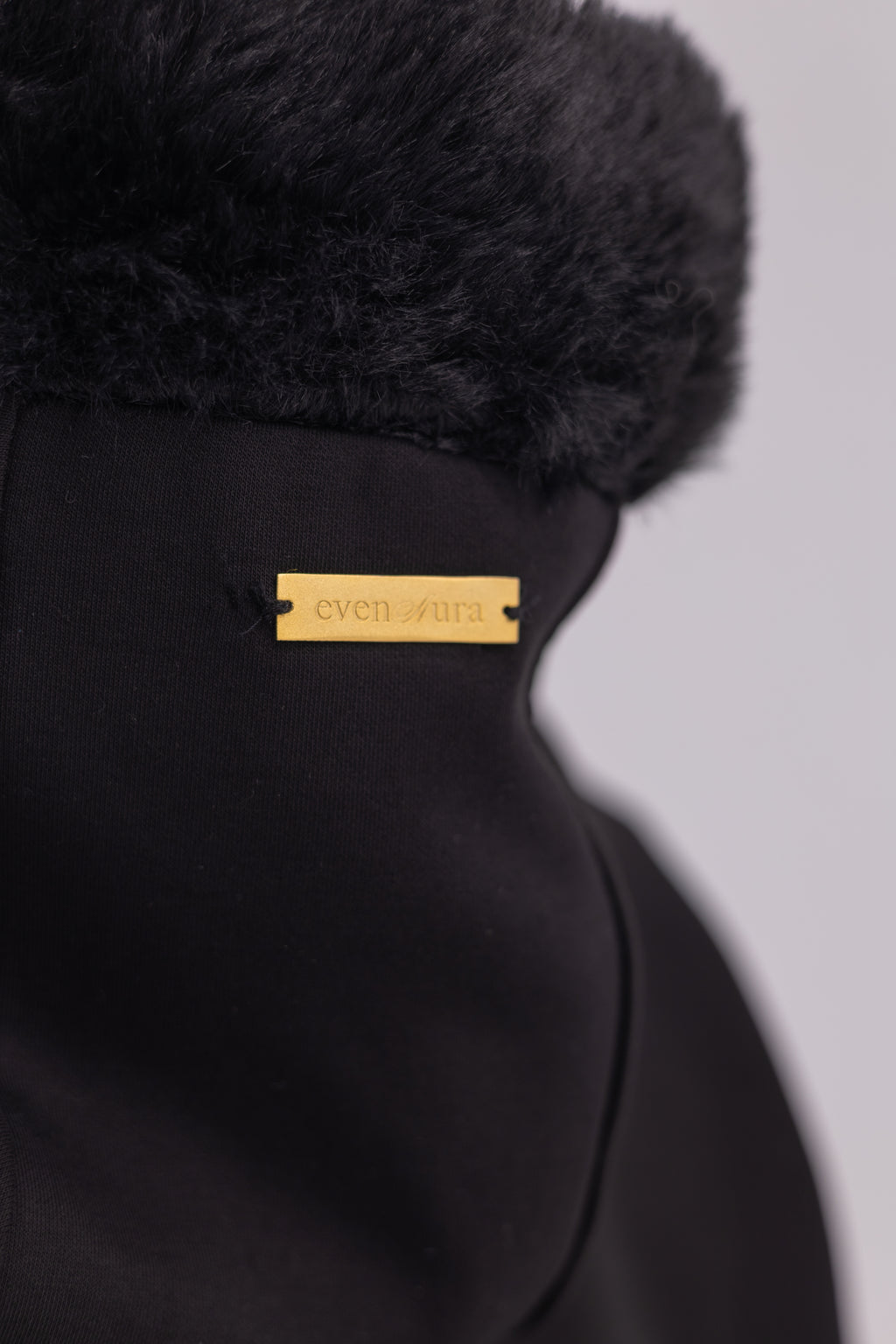 Fur Hoodie Black